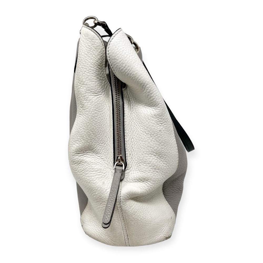 Kate Spade Off White, Black & Grey, Pebbled Leather Satchel Double Handle - Picture 6 of 15